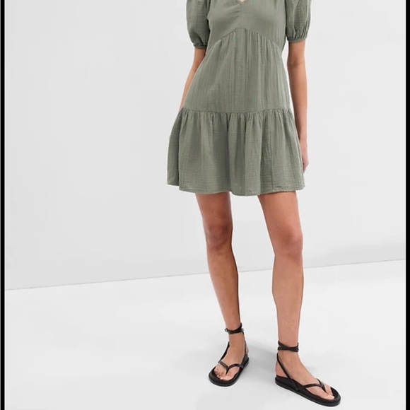Gap Factory Gauze Puff Sleeve Mini‎ Dress XS - Picture 11 of 11
